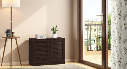 Bennis 12 Pair Shoe Rack in Dark Walnut