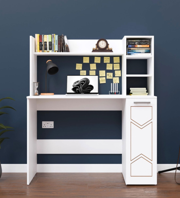 Liard Study Table In White Colour